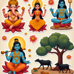 Indian Gods - Religious - Stickers Sheet v50